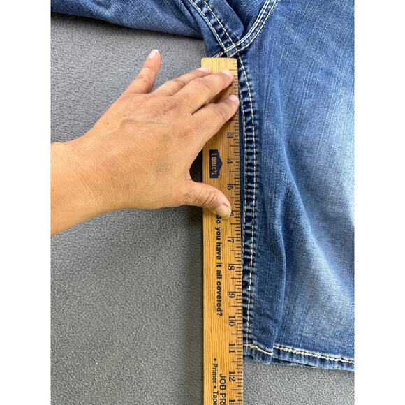 Silver Jeans Suki Shorts Fluid‎ Denim Sz 28 Women’s Distressed Stretch Low Rise - Picture 6 of 8